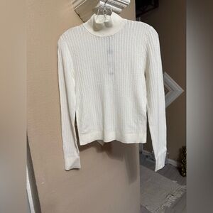 Alice + Olivia Ivory Knit Long Sleeve Top